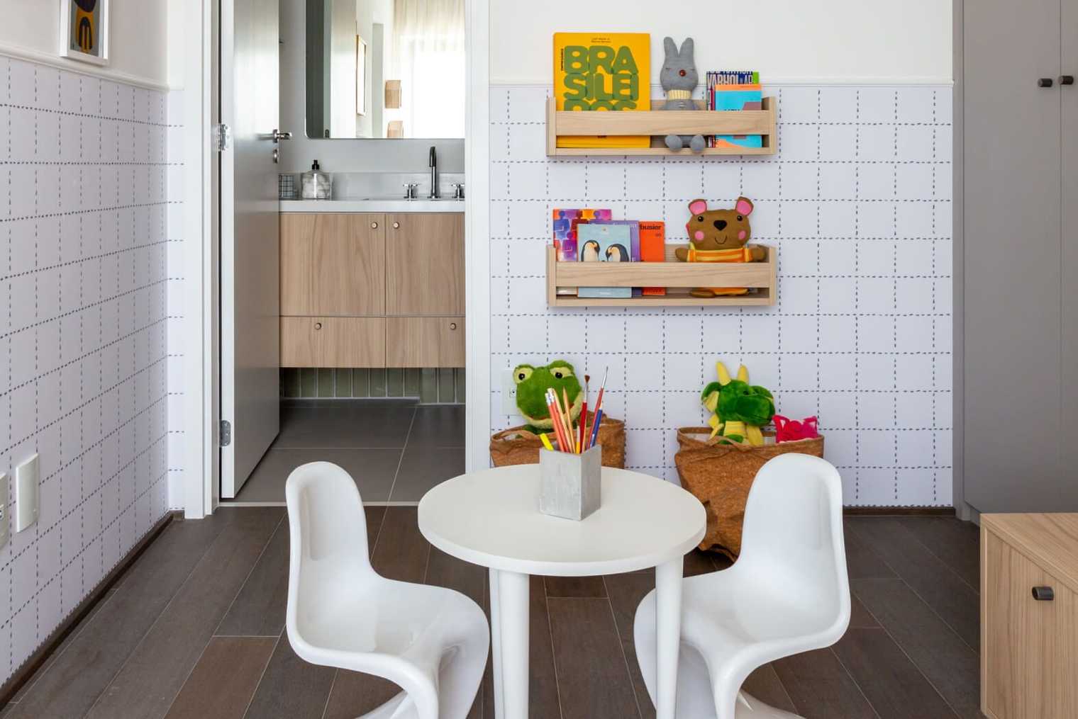 Quarto em apartamento decorado Nido