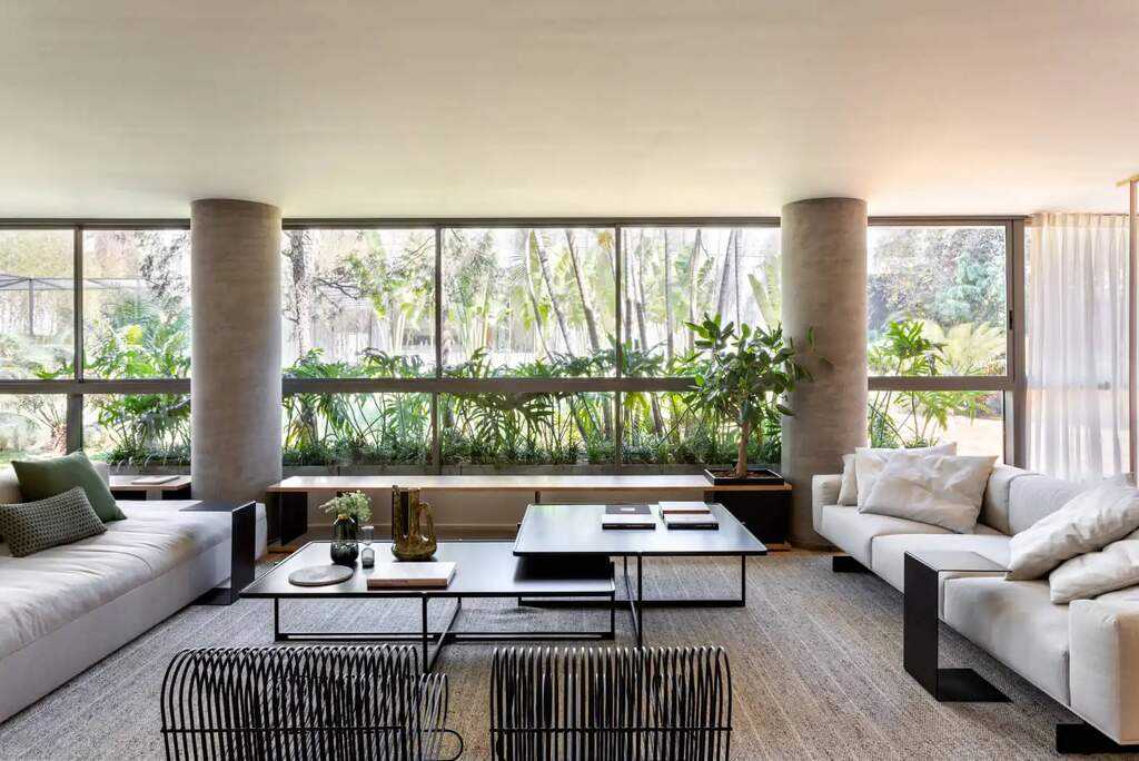 sala de imóvel com conceito aberto