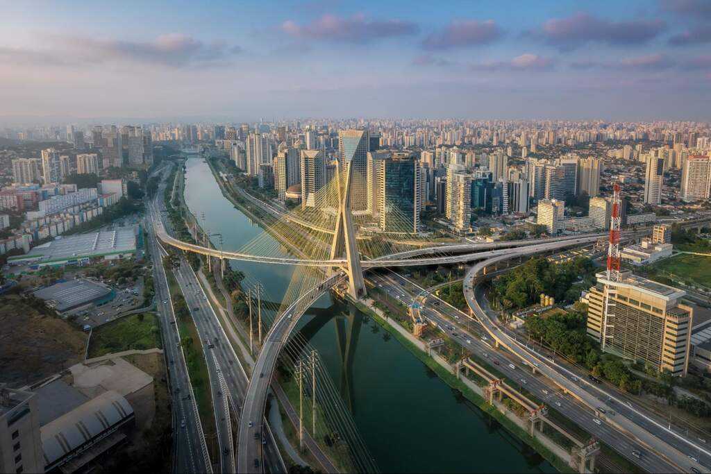 cidade vista de cima representando os bairros mais seguros de São Paulo