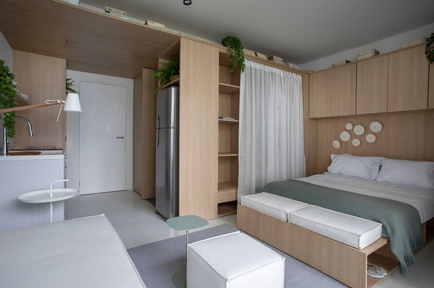 Quarto e cozinha do edifício Onze22