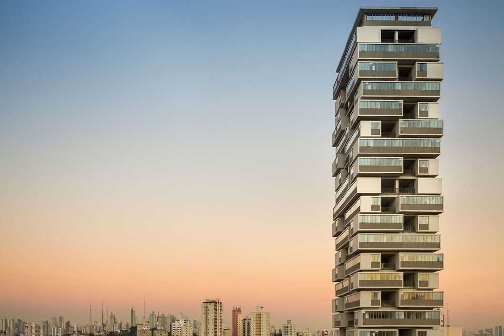 prédio com ventilação cruzada vertical