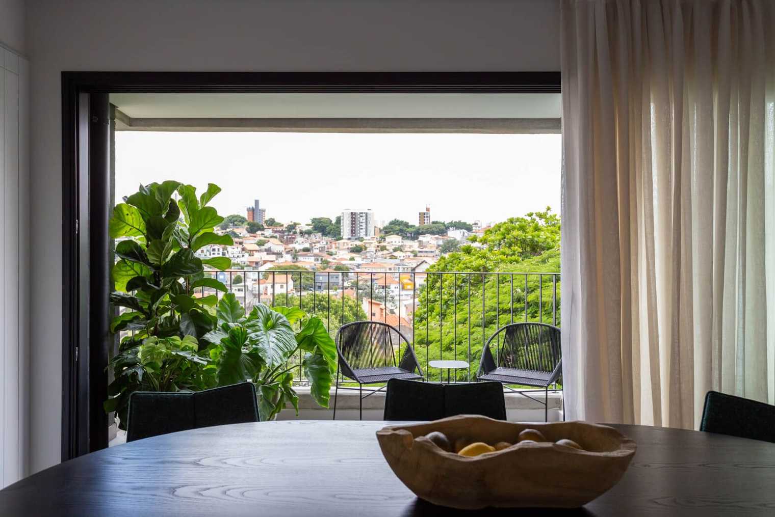 Varanda do apartamento decorado Nido